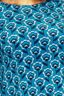 Anita tunic miniblom blå - organic cotton jersey