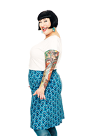 Majken skirt miniblom blå