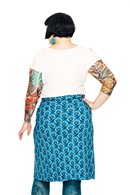 Majken skirt miniblom blå