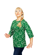 Vendela topp Retroblom Grön