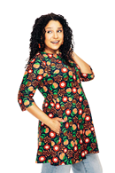 Cissi och Selma Anita tunic hassel rooibos - organic cotton jersey