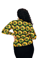 Susanne top Kronblad Senap Mustard yellow long sleeve wrap shirt