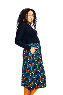 Lisa skirt Droppe dark blue viscose jersey skirt with pockets