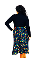 Lisa skirt Droppe dark blue viscose jersey skirt with pockets