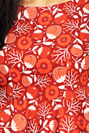 Saga dress Hassel Red - sleeveless 50s party dress in red and white flower print