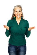 Susanne top grön Green long sleeve wrap shirt