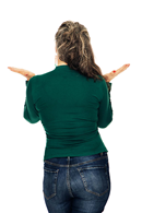 Susanne top grön Green long sleeve wrap shirt