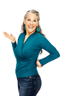 Susanne top Petrol Blue long sleeve wrap shirt