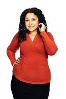 Susanne top rost Rust long sleeve wrap shirt