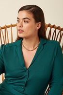 King Louie Lola dress Milano Spruced Green - Beautiful emerald green shirt dress from King Louie