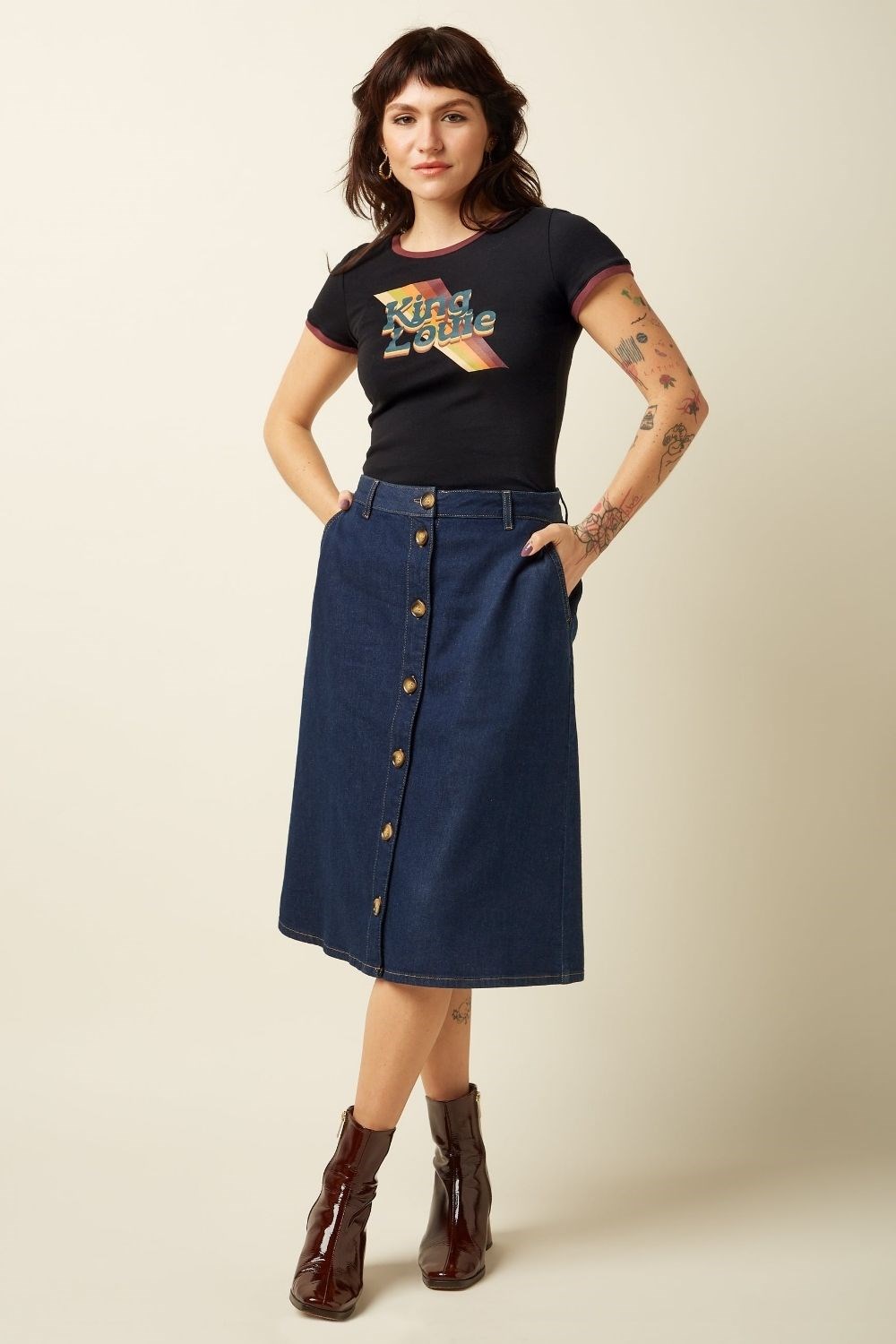 Marie kjol Onyx Denim