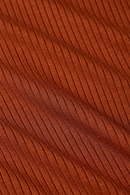 Ribbed turtleneck sweater in uni spicy brown