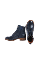 Pandora boots Midnight Blue - lace-up leather boots