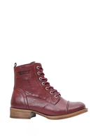Pandora boots Wine - burgundy lace-up leather boots