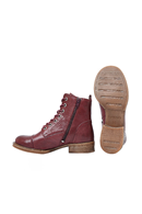 Pandora boots Wine - burgundy lace-up leather boots