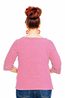 Cissi och Selma Vendela jersey top with pink stripes | breton top
