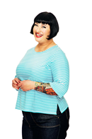 Cissi och Selma Vendela jersey top with turquoise stripes | breton top