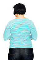 Cissi och Selma Vendela jersey top with turquoise stripes | breton top