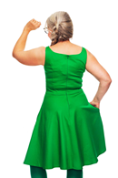 Saga klänning gräs - Ärtgrön ärmlös partyklänning