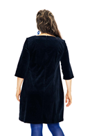 Cissi och Selma Olivia dress Manchester Navy blue corduroy a-line short dress