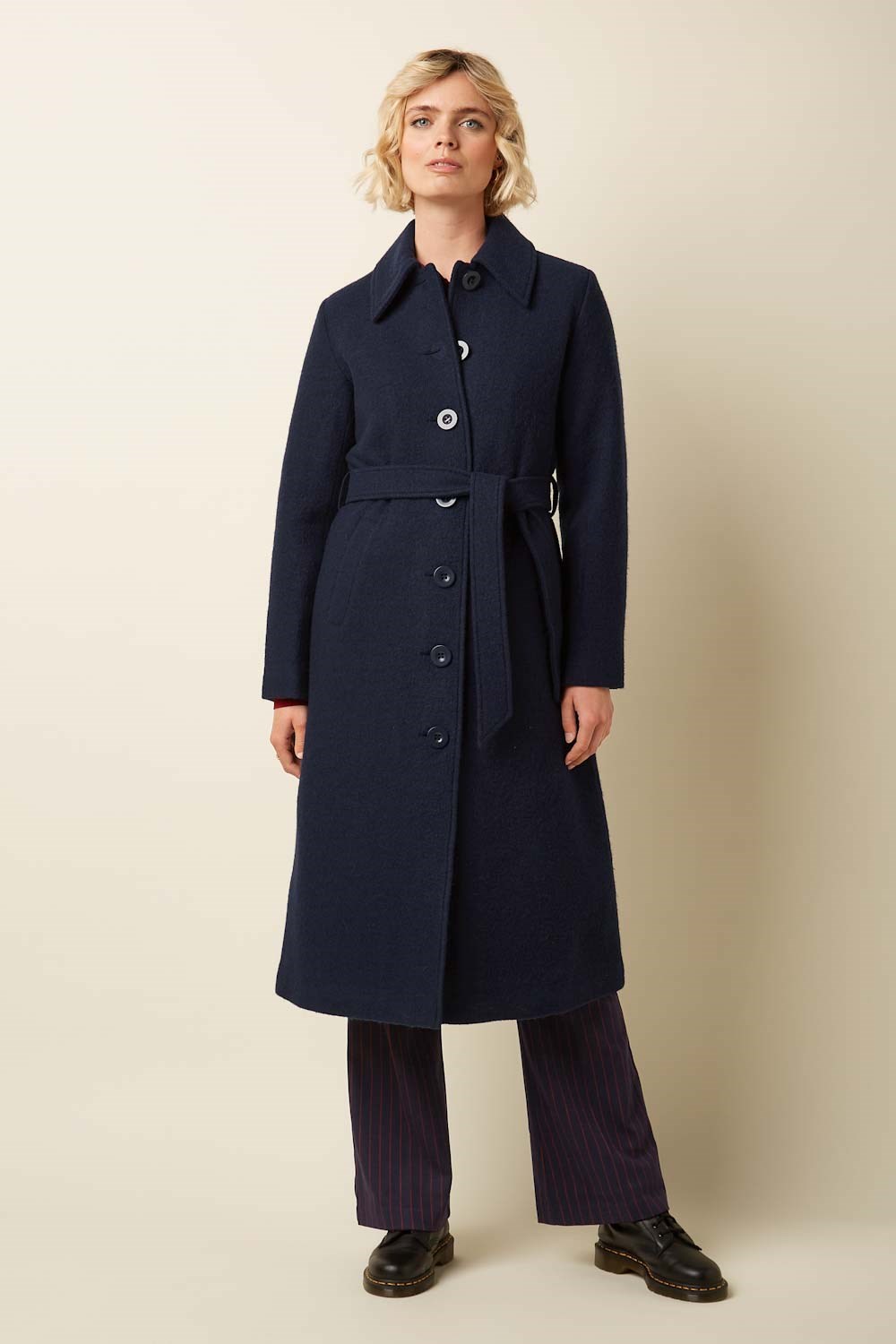 King Louie Arabella coat Kennedy Evening Blue