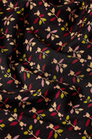 Emmy dress Jangle black - Black floral print viscose dress