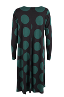 Alberte Interlock klänning Black dreamy dots - prickig