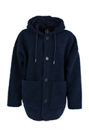 Willow Fleece jacka navy - marinblå teddy jacka