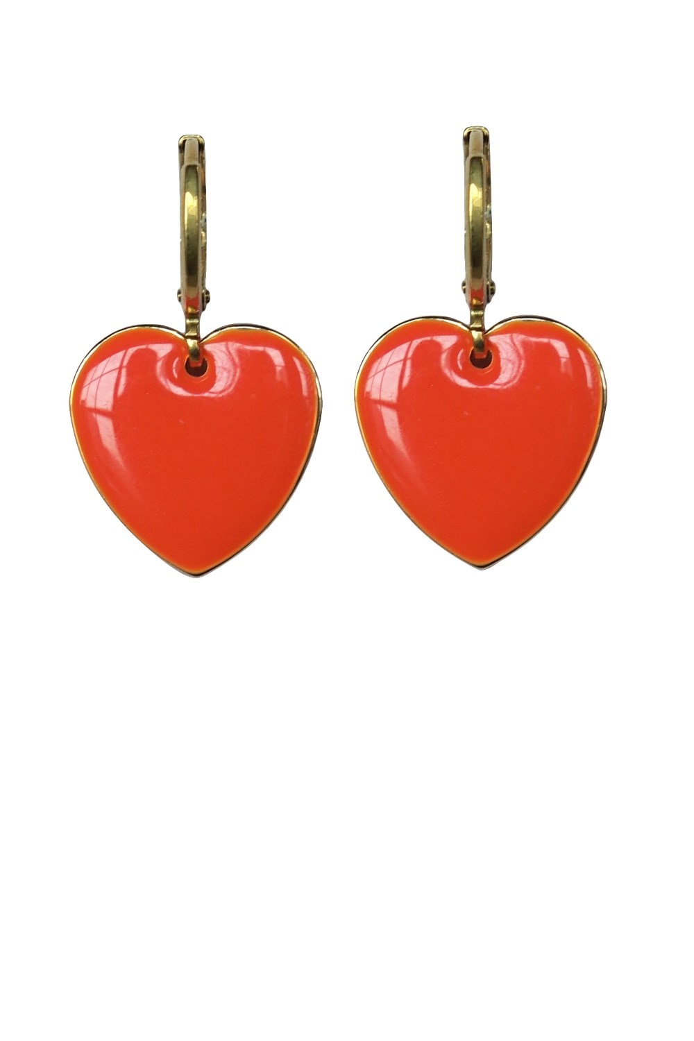 Earrings Hearts tangerine