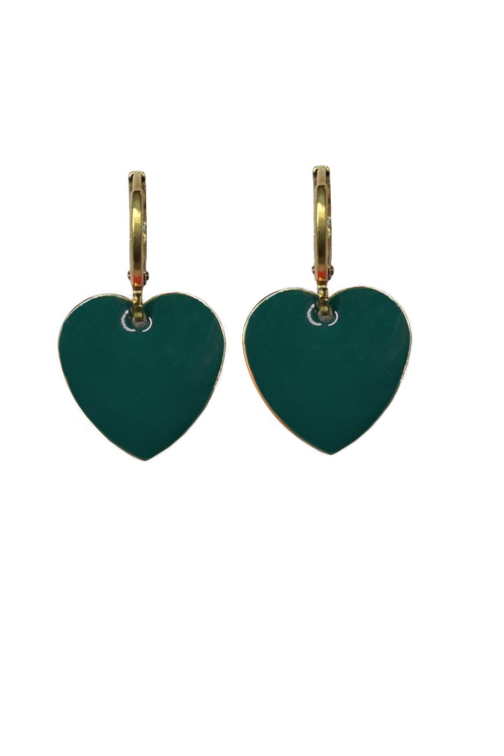 Earrings Hearts teal