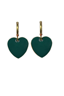 Earrings Hearts teal