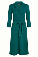 King Louie Lola dress Milano Spruced Green - Beautiful emerald green shirt dress from King Louie