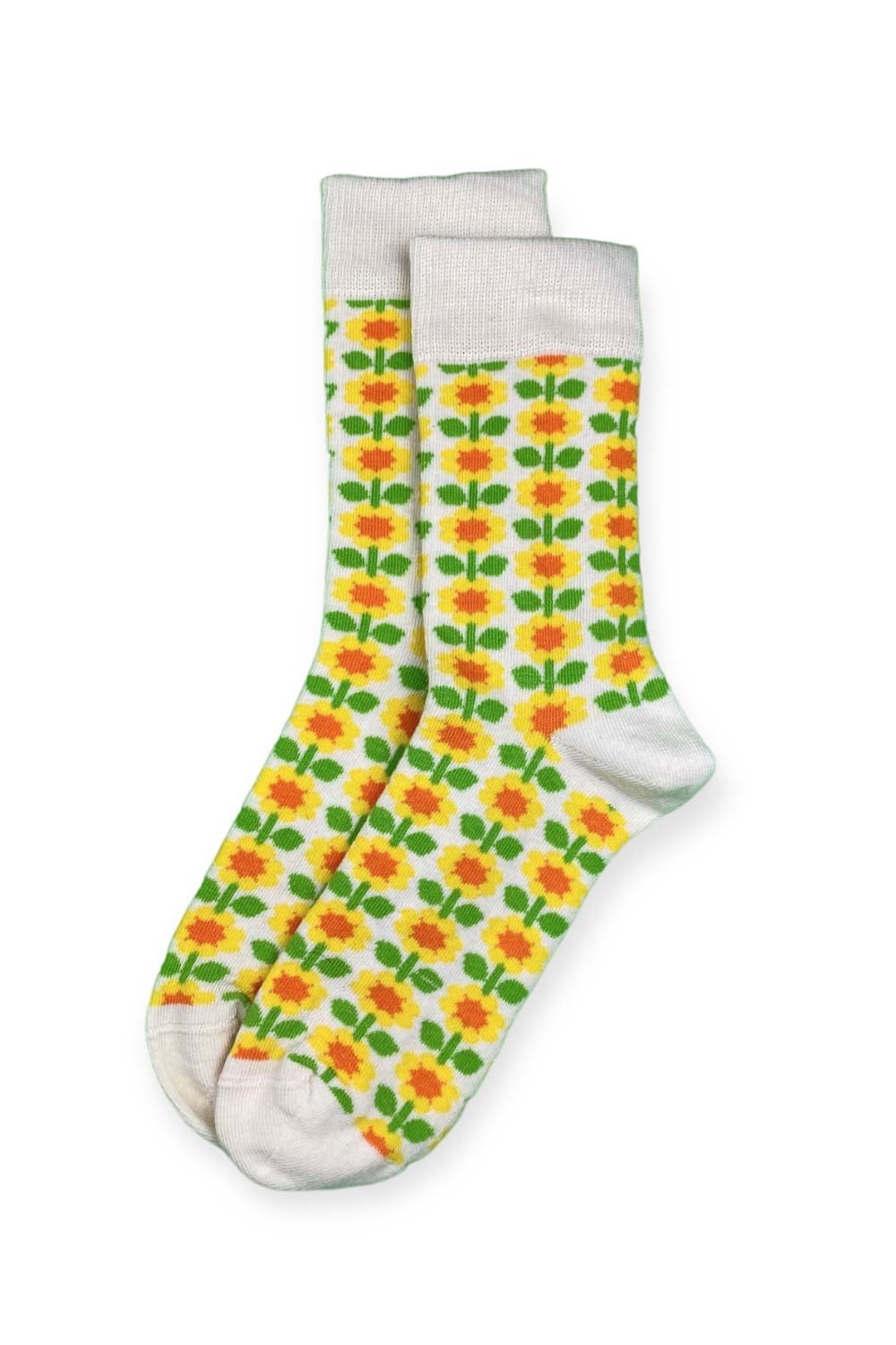 Floryd a Swedish story Socks cotton cloudberry - yellow print