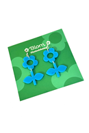 Cissi och Selma Earring Blom Lagun/Lagun - flower in turquoise
