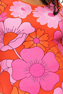 Magda klänning 1960 Rosa | blommig bomullsklänning med fickor