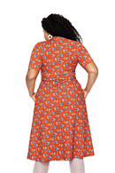Cissi och Selma Vivi midsommardans röd | flower print midi dress in organic cotton for parties