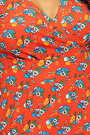 Cissi och Selma Vivi midsommardans röd | flower print midi dress in organic cotton for parties