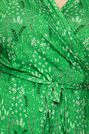 Josefine wrap dress Ängsblom Green  | picnic floral print dress