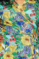 Josefine wrap dress Illusion Färgglad | yellow floral print dress