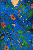 Cissi och Selma Josefine wrap dress Ogräs Blå - Blue floral print midi dress in viscose jersey