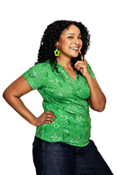 Cissi och Selma Jessica top Ängsblom Grön - Green floral print wrap shirt with short sleeves