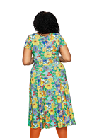 Cissi och Selma Hedvig dress Illusion Färgglad | yellow floral summer dress