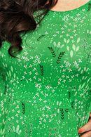Hedvig dress Ängsblom Green | floral midi dress