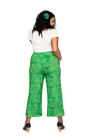 Cissi och Selma Molly pants Ängsblom Grön - Green floral print viscose jersey trousers