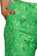 Molly byxor Ängsblom Grön mönstrade viskosbyxor