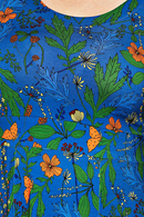 Hedvig dress Ogräs Blå | blue floral midi dress