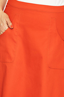 Sonja kjol Apelsin | Orange vårkjol med fickor