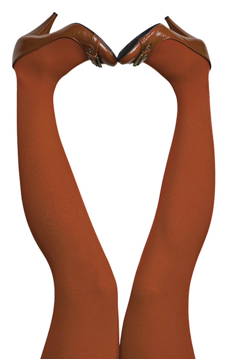 3D Strumpbyxor M-3XL  Burned orange