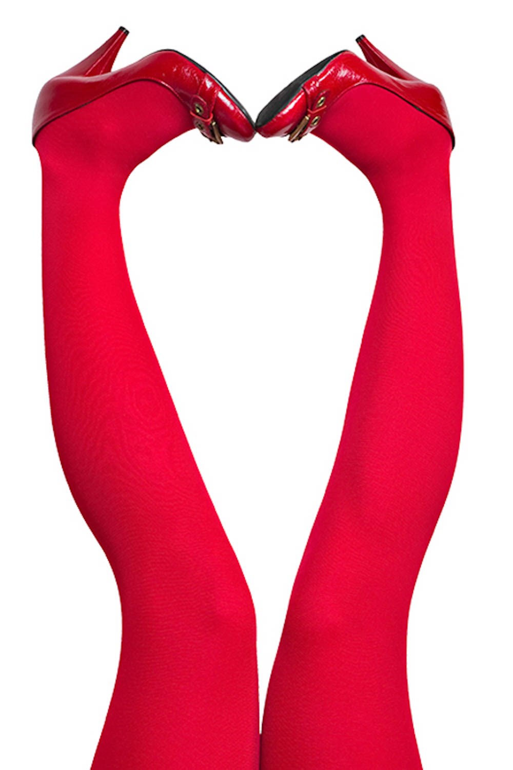 du Milde 3D Tights 60 denier M-3XL Sweet Red