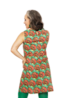 Cissi och Selma Rut dress Kronblad Korall | Floral print 60s party dress with pockets